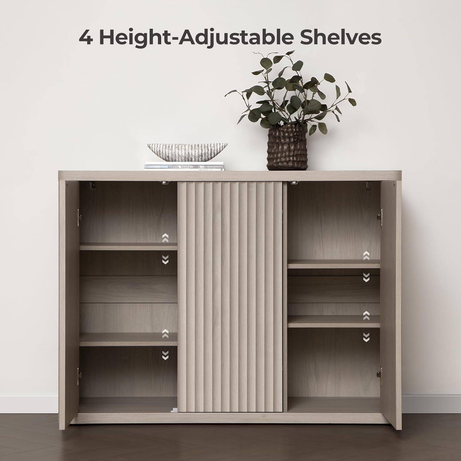 4 Height-Adjustable Shelves