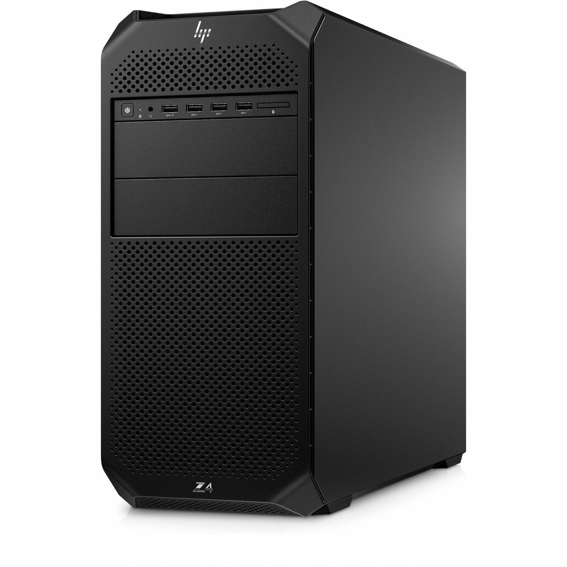 Alt View 3. HP - HP Z4 G5 Workstation - 1 x Intel Xeon w3-2525 - 16 GB - 512 GB SSD - Tower - Black - Smart Buy - Intel W790 Chip - Black.