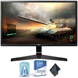 LG - 24" Class Full HD IPS Gaming Monitor (23.8" Diagonal) + Cleaning Kit + 2 Year Accidental Warranty - Black