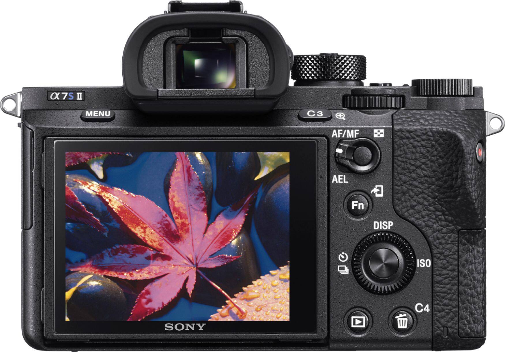 Back. Sony - Alpha a7S II Full-Frame Mirrorless Camera (Body Only) - Black.