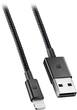 Platinum - Apple MFi Certified 5' USB-to-Lightning Charge-and-Sync Cable - Black - Larger Front