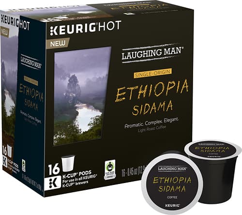Keurig - Laughing Man Ethiopia Sidama K-Cup Pods (16-Pack) - Brown - Angle