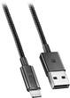 Platinum - 5' USB-to-Micro USB Charge-and-Sync Cable - Black - Larger Front