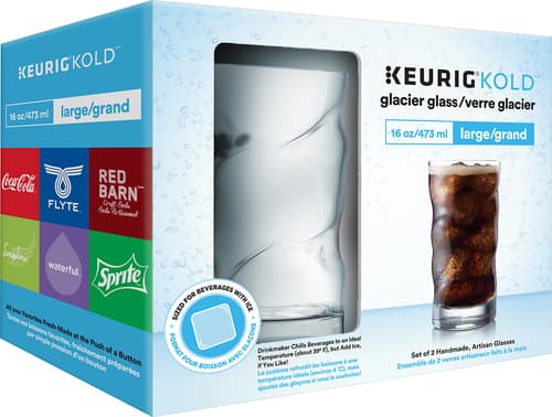  Keurig - 15-Oz. Glacier Glasses (Set of 2) - Clear