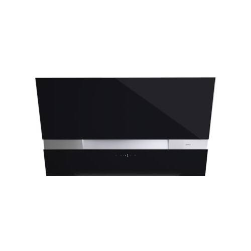 Front. Zephyr - Arc Collection Wave 35" Range Hood - Stainless Steel/Black Glass.