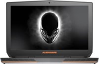 Front Zoom. Alienware - 17.3" 4K Ultra HD Laptop - Intel Core i7 - 8GB Memory - 1TB Hard Drive + 128GB Solid State Drive - Epic Silver.