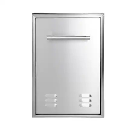 Front. Coyote Outdoor Living - Coyote Outdoor Living 18" Trash or LP Tank Drawer - Stainless Steel.