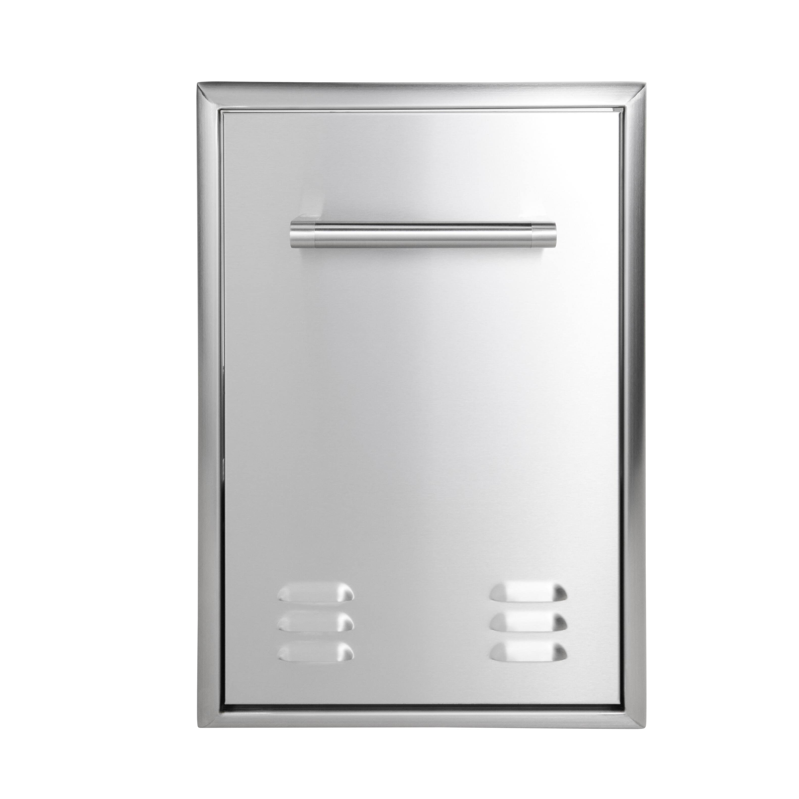 Front. Coyote Outdoor Living - Coyote Outdoor Living 18" Trash or LP Tank Drawer - Stainless Steel.