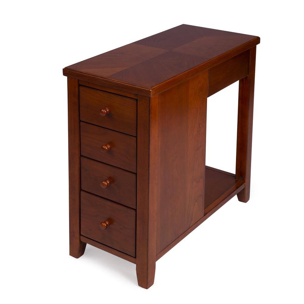 Alt View 3. Butler Specialty - Kelton 4 Drawer Side Table - Medium Brown.