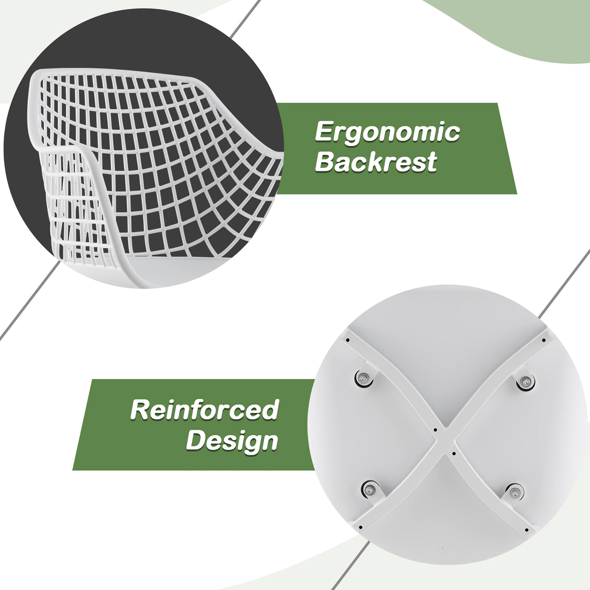 Ergonomic Backrest Reinforced Design