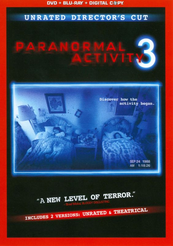  Paranormal Activity 3 [Rated/Unrated] [Inlcudes Digital Copy] [DVD/Blu-ray] [Blu-ray/DVD] [2011]
