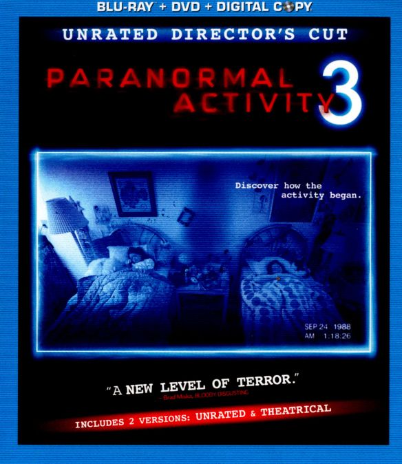  Paranormal Activity 3 [Rated/Unrated] [2 Discs] [Includes Digital Copy] [Blu-ray/DVD] [2011]