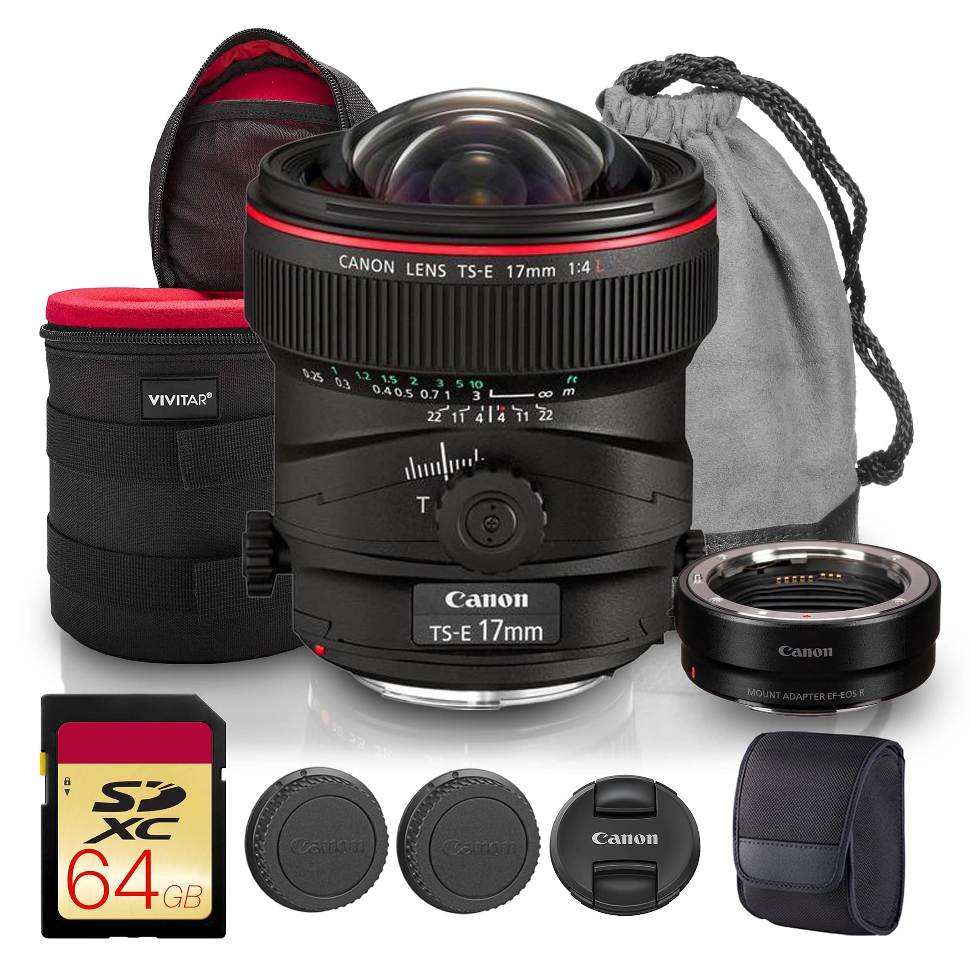 Canon - TS-E 17mm f/4L Tilt Shift Lens 64GB Card Bundle - Black price history on PriceWatchPro