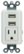 Front Zoom. GE - USB and AC In-Wall Combo Outlet - White.