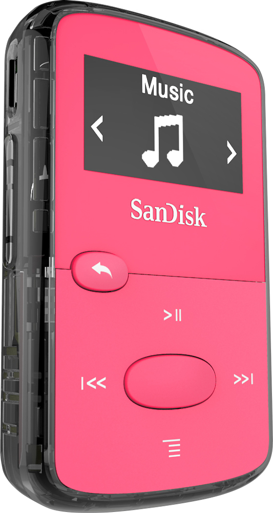 Left View: SanDisk - Clip Jam 8GB* MP3 Player - Pink