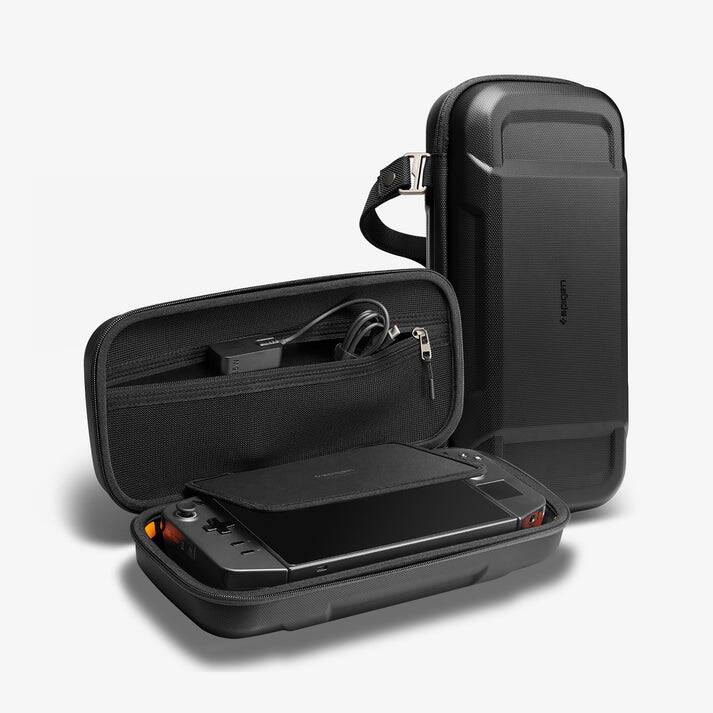 Front. Spigen - Spigen Rugged Armor Pro Pouch for Legion Go - Black.