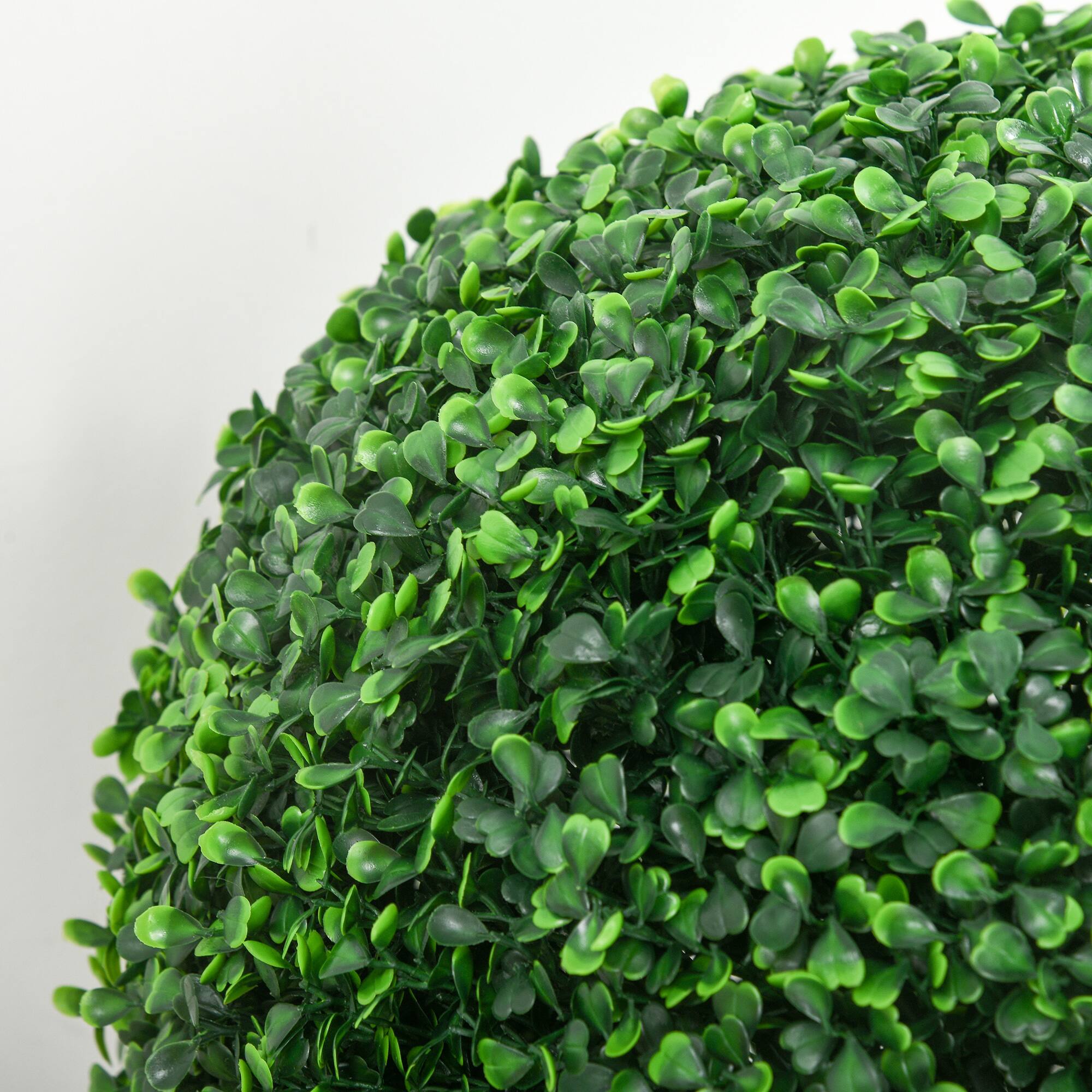 Alt View 7. Homcom - Artificial Boxwood Topiary Ball Set of 2 15.7 Inch Faux Plant, UV-Protected Anti-Fading Fake Plants - Green.