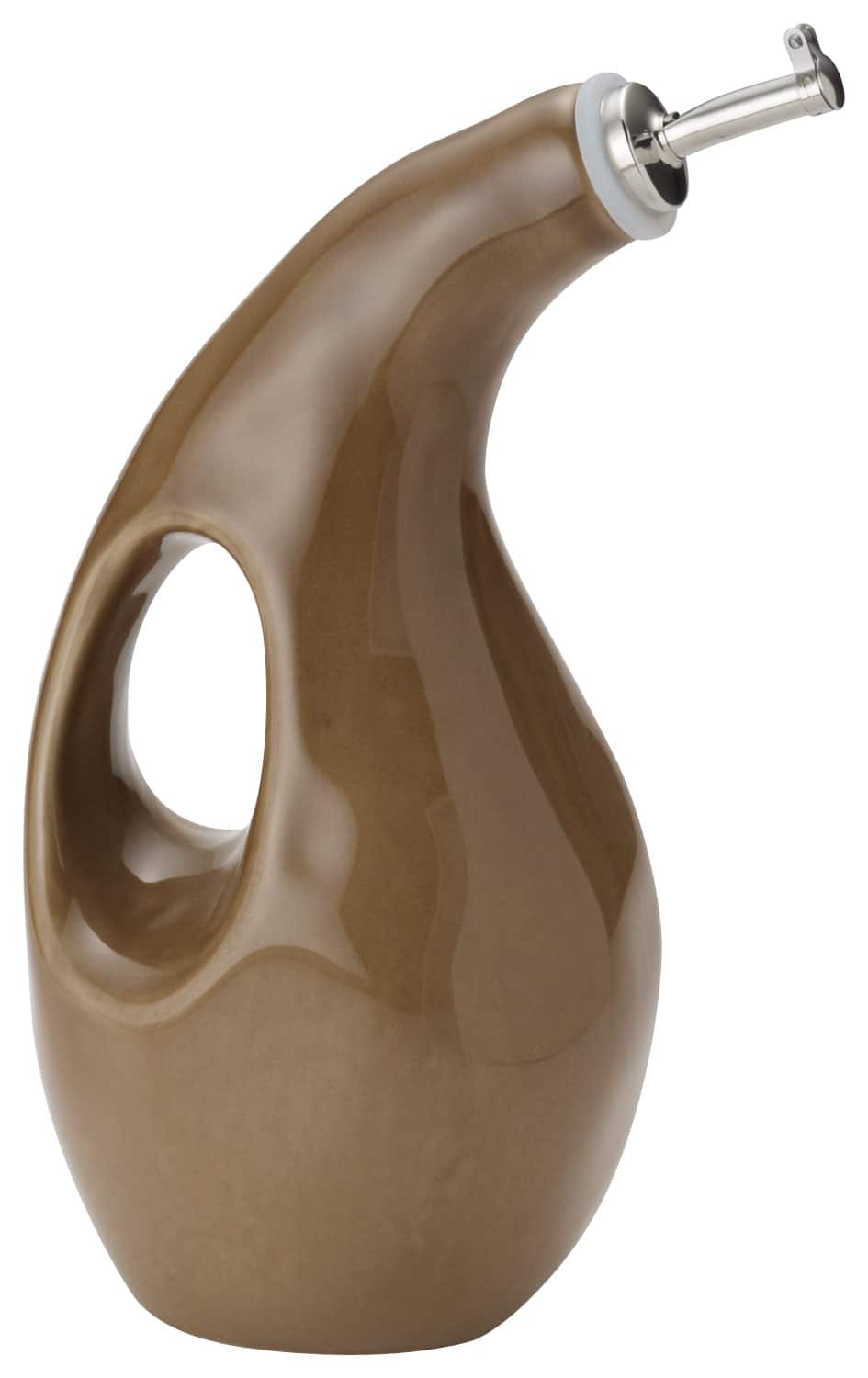 Front. Rachael Ray - Cucina Extra Virgin Olive Oil Dispensing Bottle - Mushroom Brown.