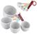 Angle. Cake Boss - 8-Piece Melamine Measuring Cups and Spoons Set - White/Multi.