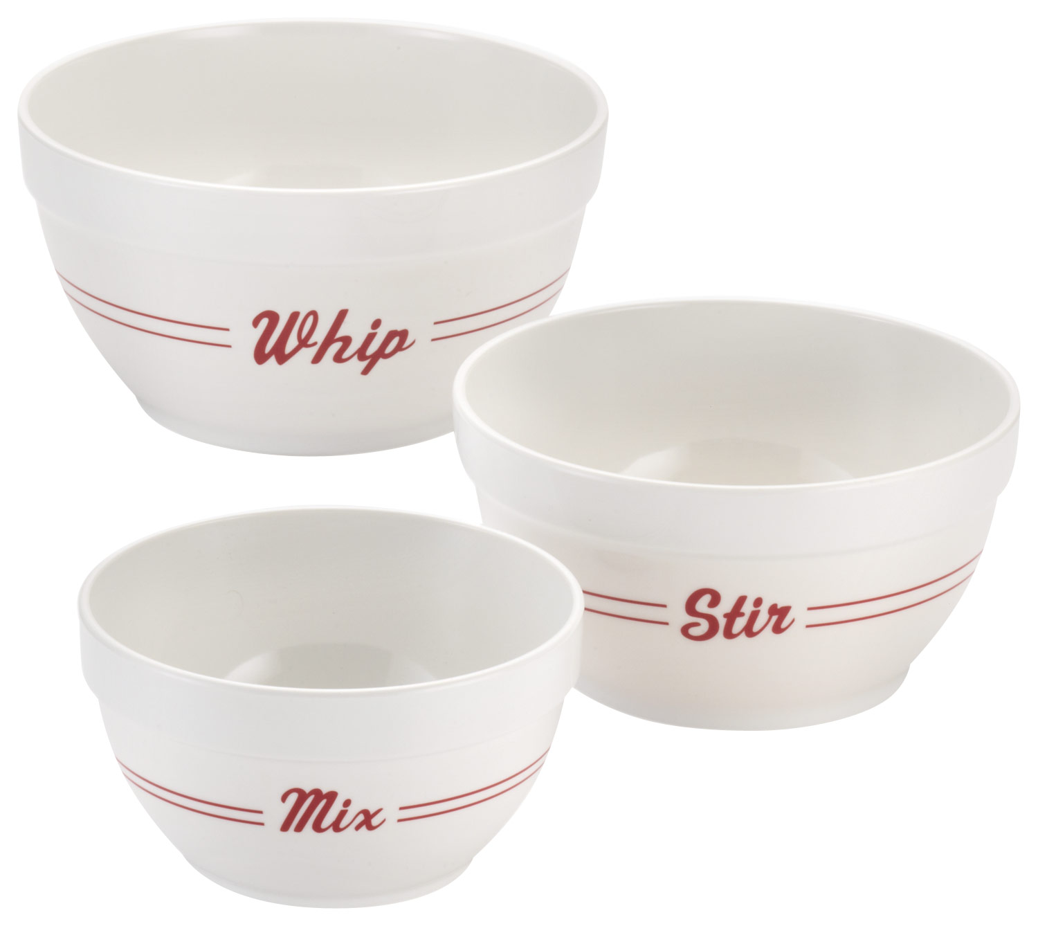 3-Piece Mixing Bowl Set - White