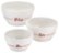 Angle Zoom. Cake Boss - 3-Piece Mixing Bowl Set - White/Red.