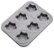 Angle Zoom. Cake Boss - Novelty 6-Cup Ghost Nonstick Cakelette Pan - Gray.