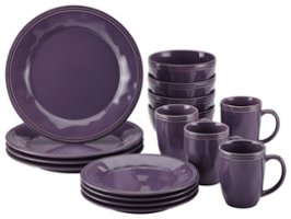 Rachael Ray - Cucina 16-Piece Dinnerware Set - Lavender Purple - Front_Zoom
