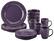 Front. Rachael Ray - Cucina 16-Piece Dinnerware Set - Lavender Purple.