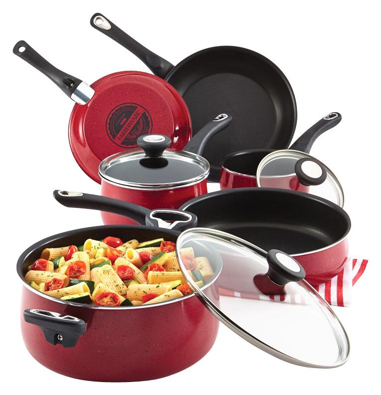 Best Buy: Farberware New Traditions 14-Piece Cookware Set Red 15679