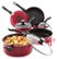 Angle Zoom. Farberware - New Traditions 12-Piece Cookware Set - Red.