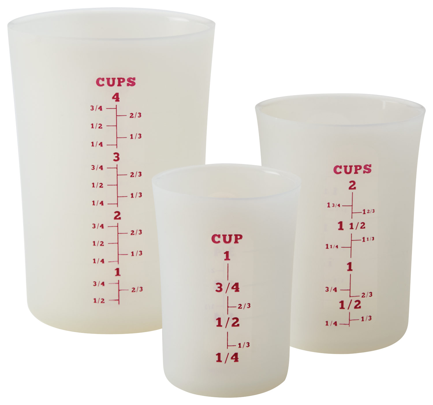 Best Buy: Cake Boss Silicone Liquid Measuring Cups (3-Count) White