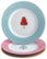 Front Zoom. Cake Boss - 8" Dessert Plates (4-Count) - Red/Yellow/Pink/Light Blue.