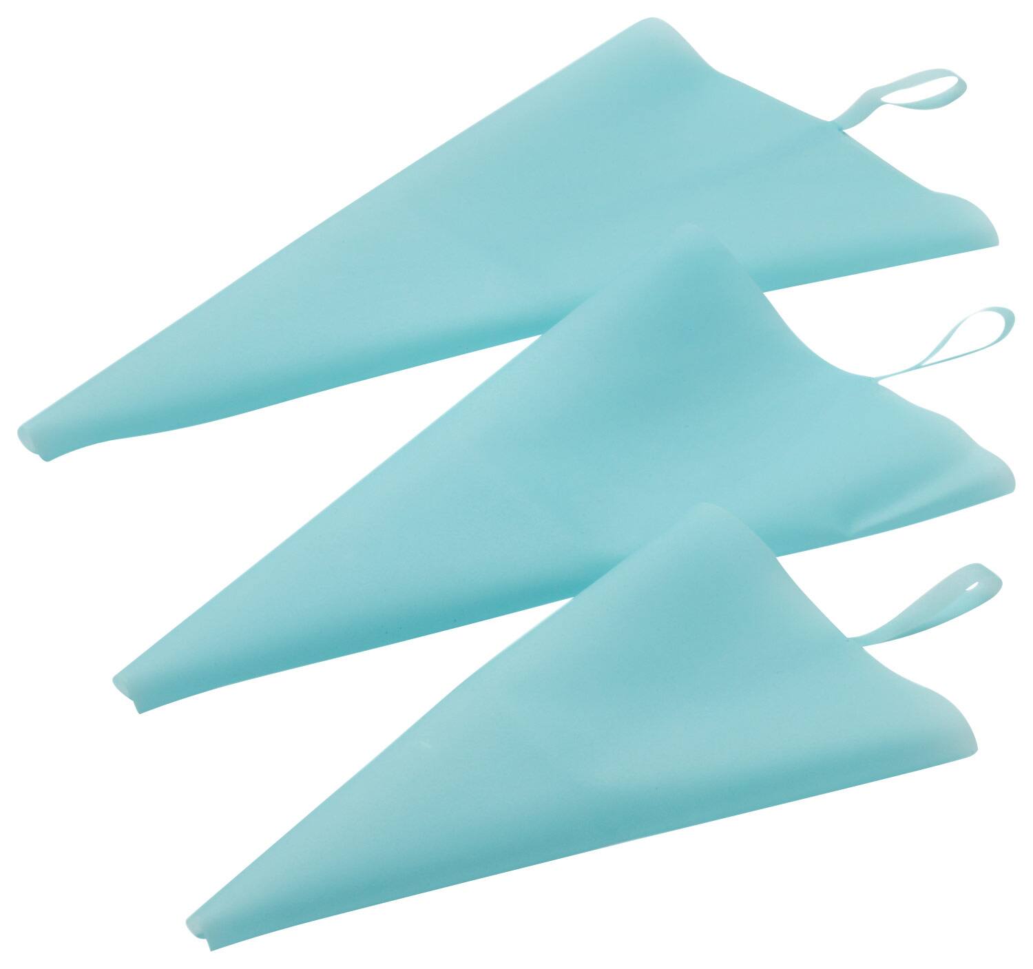 Front. Cake Boss - Plastic Icing Bags (3-Count) - Blue.