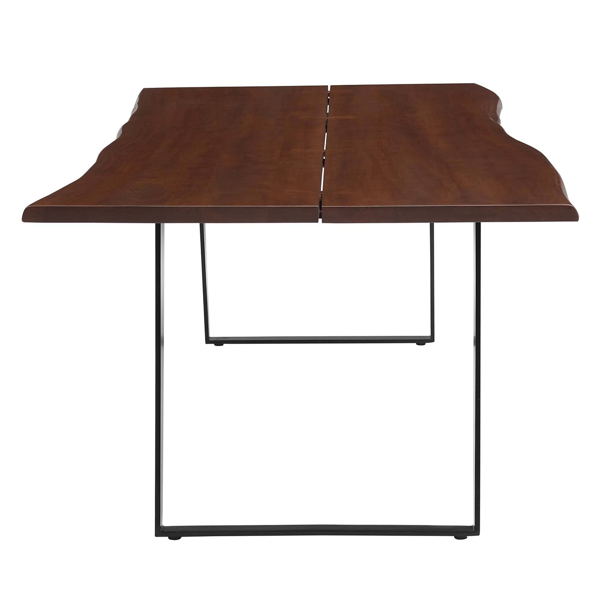 Back. Modway - Viggo 96" Live Edge Acacia Wood Acacia Wood Dining Table by Modway - Black Walnut.