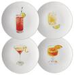 Rachael Ray - Cocktails 4-Piece Party Plate Set - White - Larger Front