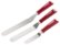 Front Zoom. Cake Boss - Offset Icing Spatulas (3-Count) - Red.