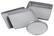 Angle. Farberware - 4-Piece Toaster Oven Bakeware Set - Light Gray.