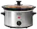 Angle. Elite Gourmet - 2Qt. Oval Slow Cooker - Stainless Steel.