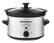 Front. Elite Gourmet - 2Qt. Oval Slow Cooker - Stainless Steel.