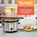 Alt View 12. Elite Gourmet - 2Qt. Oval Slow Cooker - Stainless Steel.