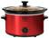 Angle. Elite Gourmet - 2Qt. Oval Slow Cooker - Red.