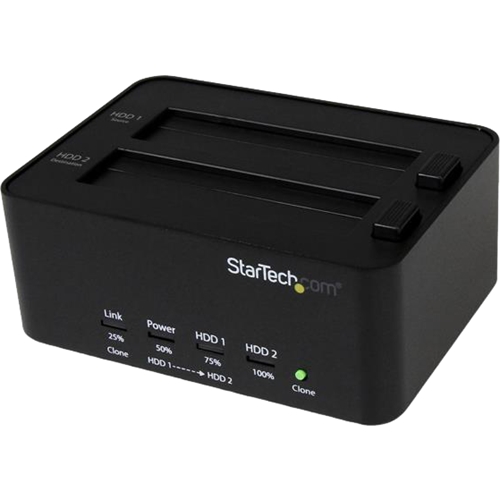 Left View: StarTech.com - Hard Drive Duplicator & Eraser Dock
