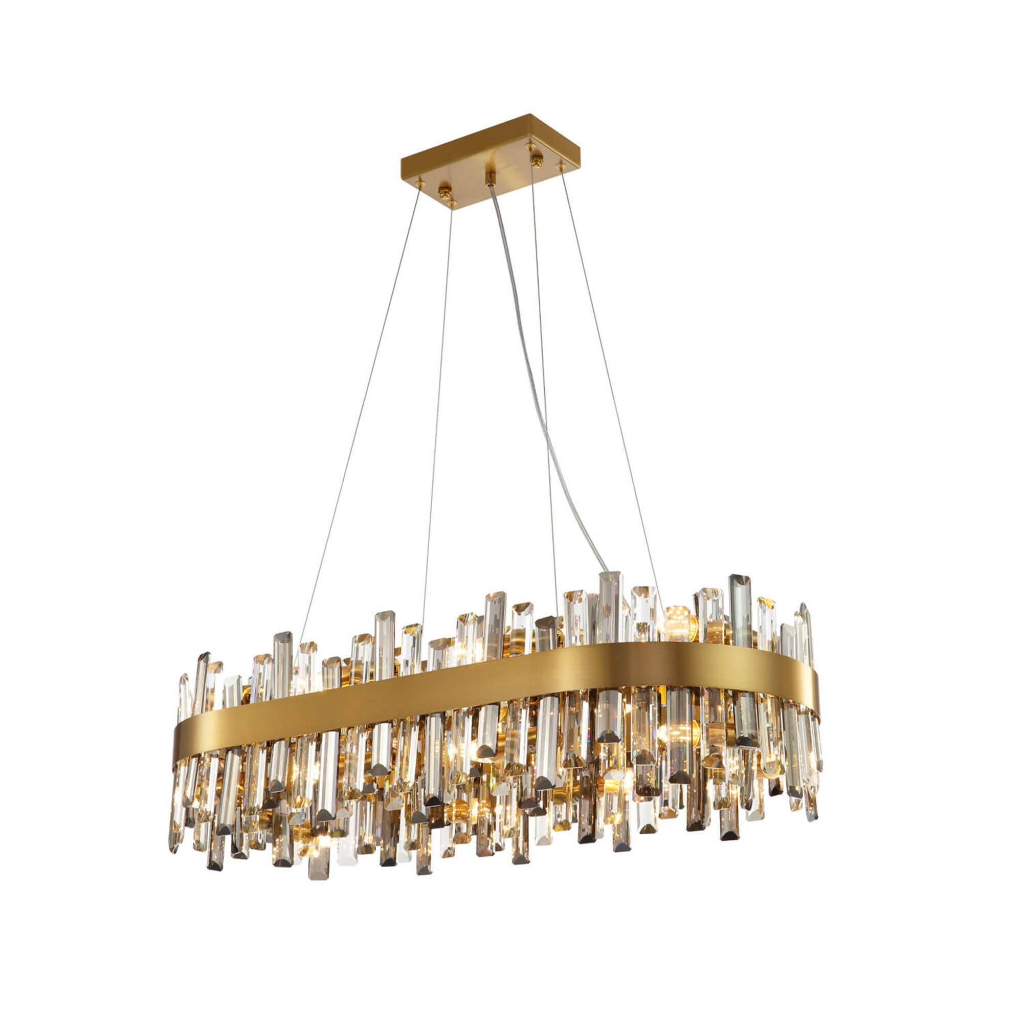 Alt View 5. Siljoy - Luxora Dual-tone Crystal Chandelier - Gold.