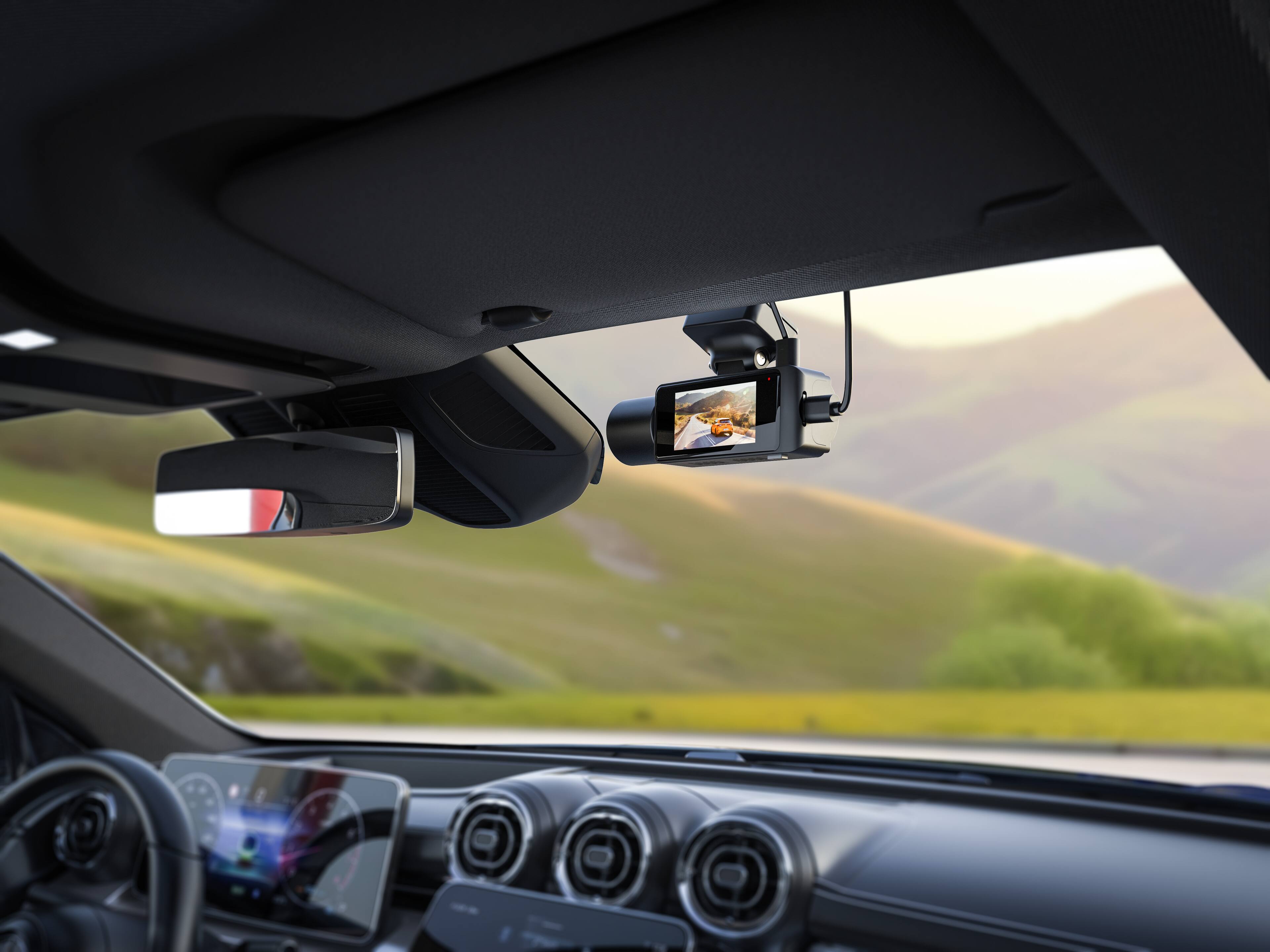 Alt View 1. Rexing - Rexing C2 Pro 4K Dual Dash Cam with Front & Rear 4K, 5GHz Wi-Fi, Parking Mode, 32GB Card - Black.