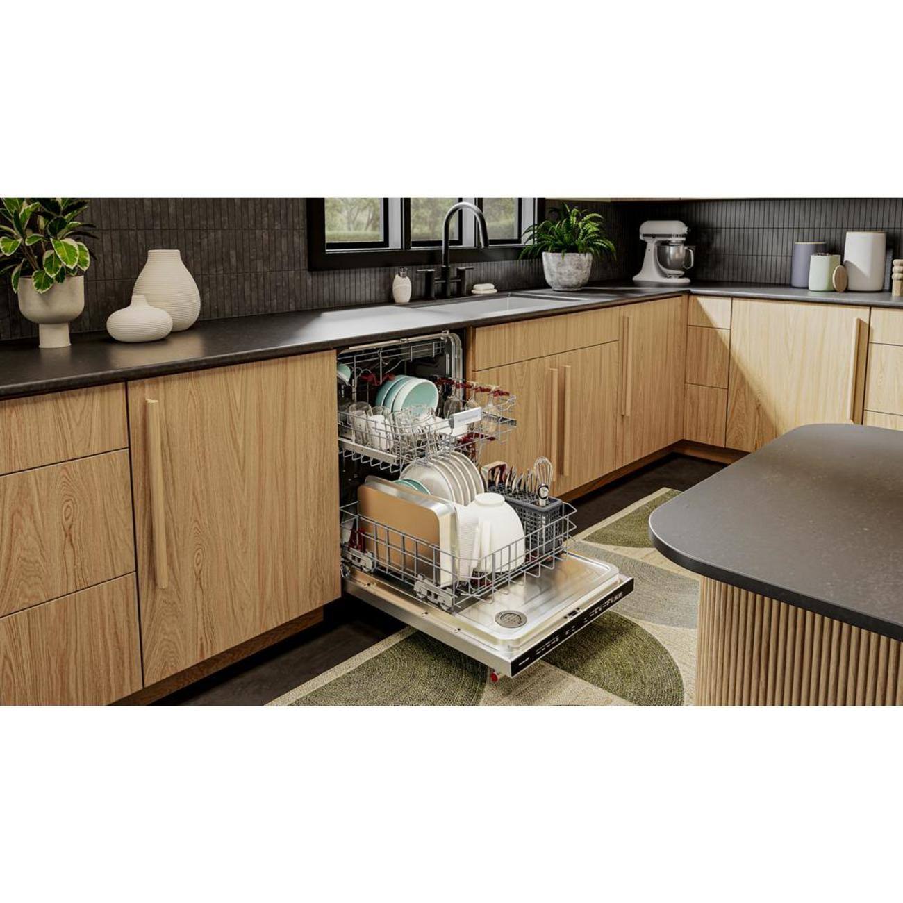 Alt View 11. KitchenAid - KitchenAid 24" Top Control Built-In Dishwasher with 360 Max Jets Third Rack, Advanced ProDry, Ultra-bright LED Lighting - PrintShield Stainless.