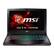 Front. MSI - 15.6" Laptop - Intel Core i7 - 16GB Memory - NVIDIA GeForce GTX 960M - 1TB Hard Drive - Aluminum black.