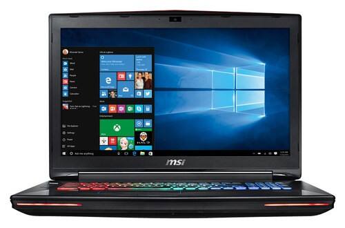 Front. MSI - GT72S Dominator Pro G-219 17.3" Laptop - Intel Core i7 - 16GB Memory - 1TB Hard Drive + 128GB Solid State Drive - Aluminum Black.