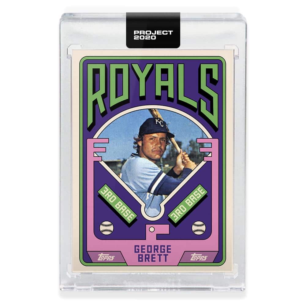 Topps - PROJECT 2020 Card 75 - 1975 George Brett by Grotesk - Purple
