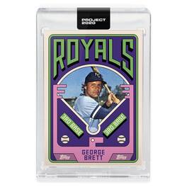 Topps - PROJECT 2020 Card 75 - 1975 George Brett by Grotesk - Purple