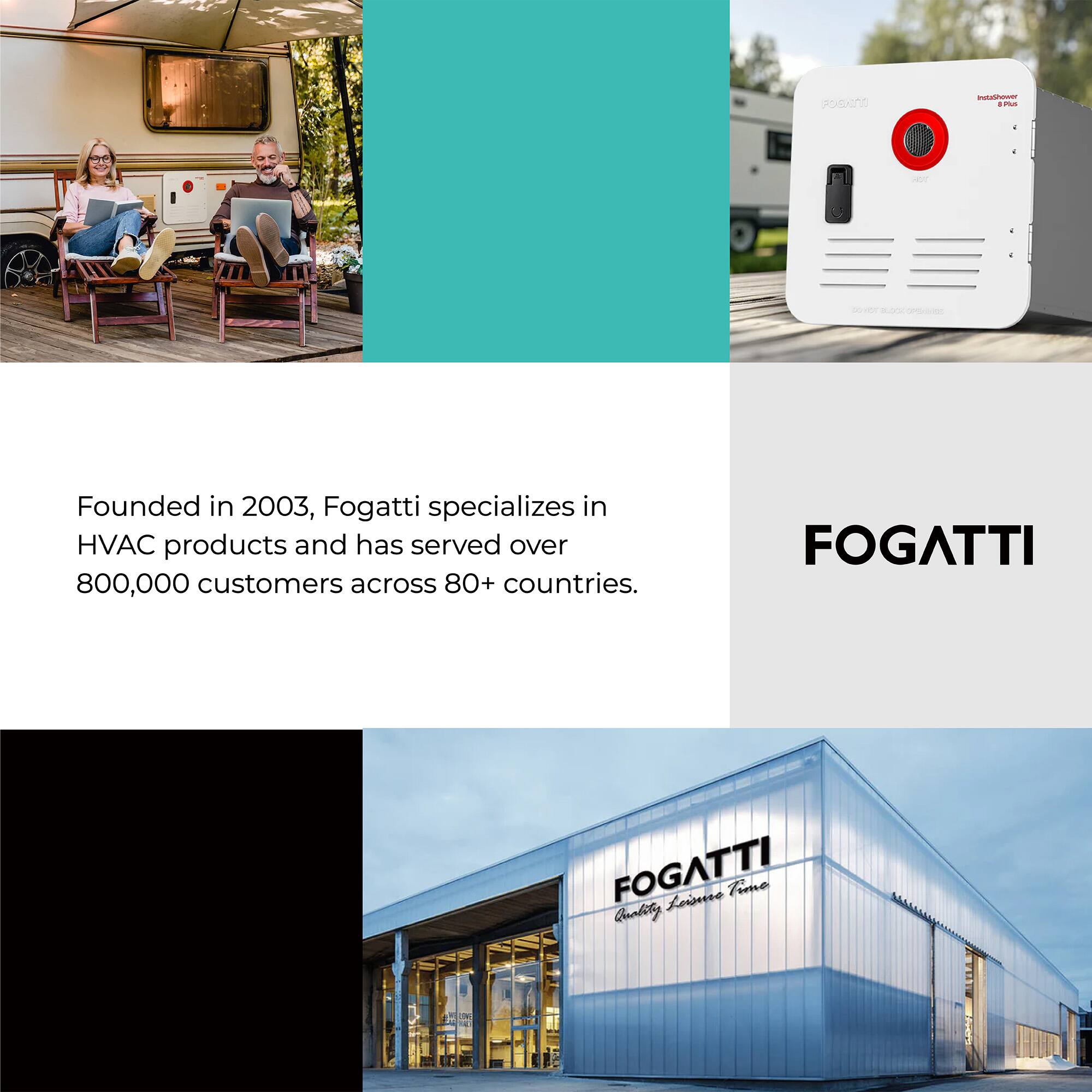 Founded in 2003, Fogatti specializes in HVAC products and has served over 800,000 customers across 80+ countries.